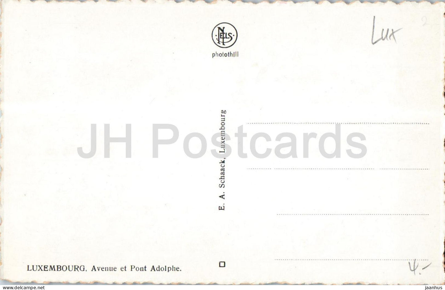 Luxemburg - Avenue und Adolphe-Brücke - alte Postkarte - Luxemburg - unbenutzt