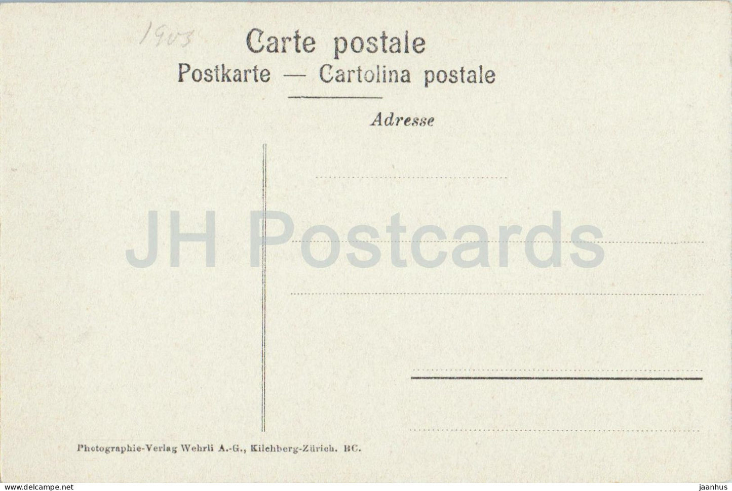 Murren und die Alpen - montagnes - village - 3661 - carte postale ancienne - 1903 - Suisse - utilisé