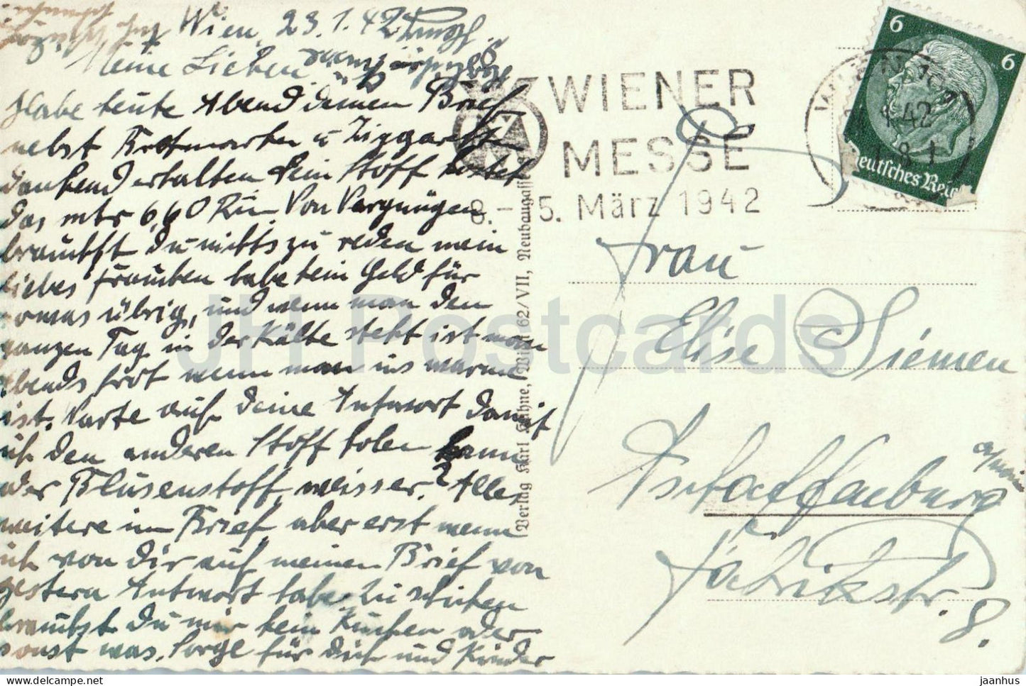 Wien - Vienna - Salztorbrucke - bridge - old postcard - 1942 - Austria - used