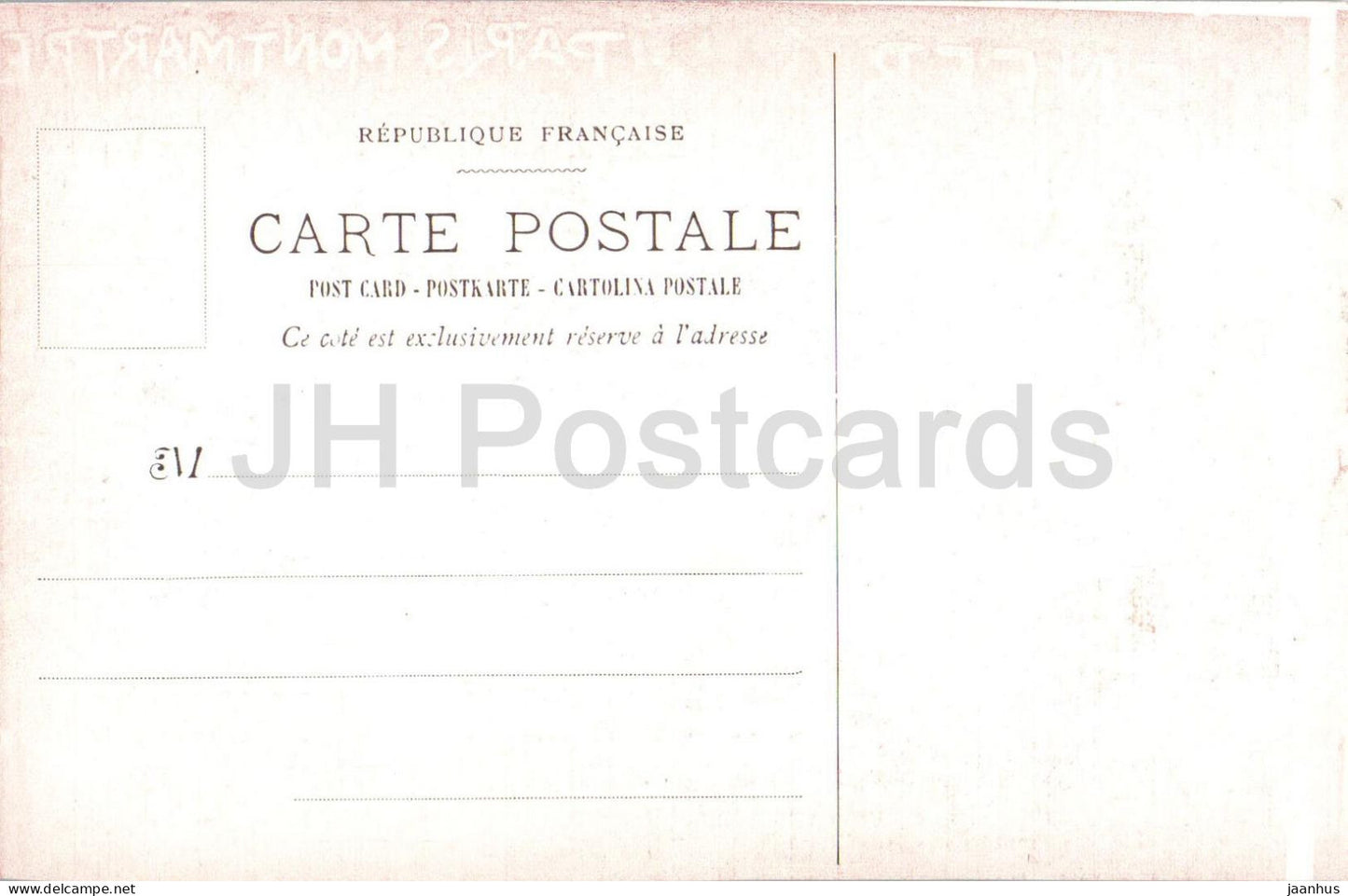 Paris Montmartre - L'Enfer - sculpture en bas-relief - 1 - carte postale ancienne - France - non utilisée