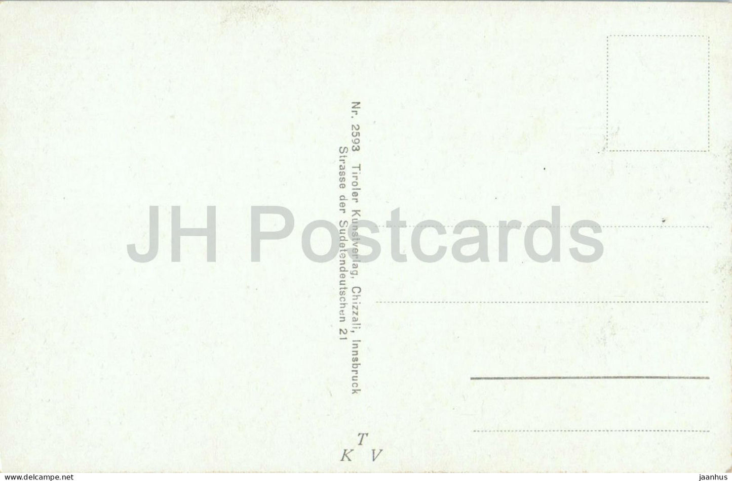 Innsbruck mit Nordkette - Hohe Warte - Brandjoch - Frau Hitt - Sattelspitze - No. 2593 - old postcard - Austria - unused