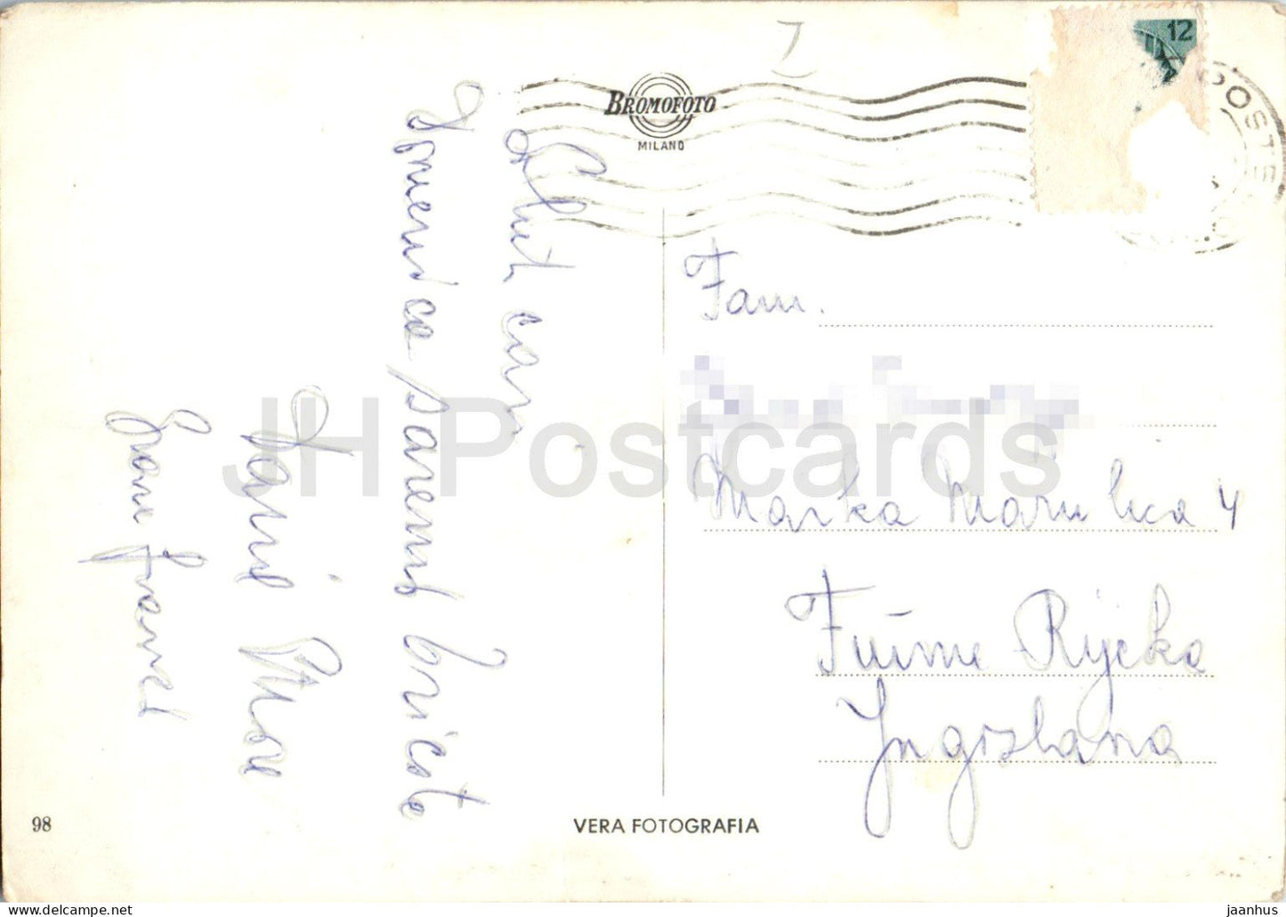 Lecco - Panorama notturno - Night panorama - night view - lakeside city - 98 - old postcard - Italy - used