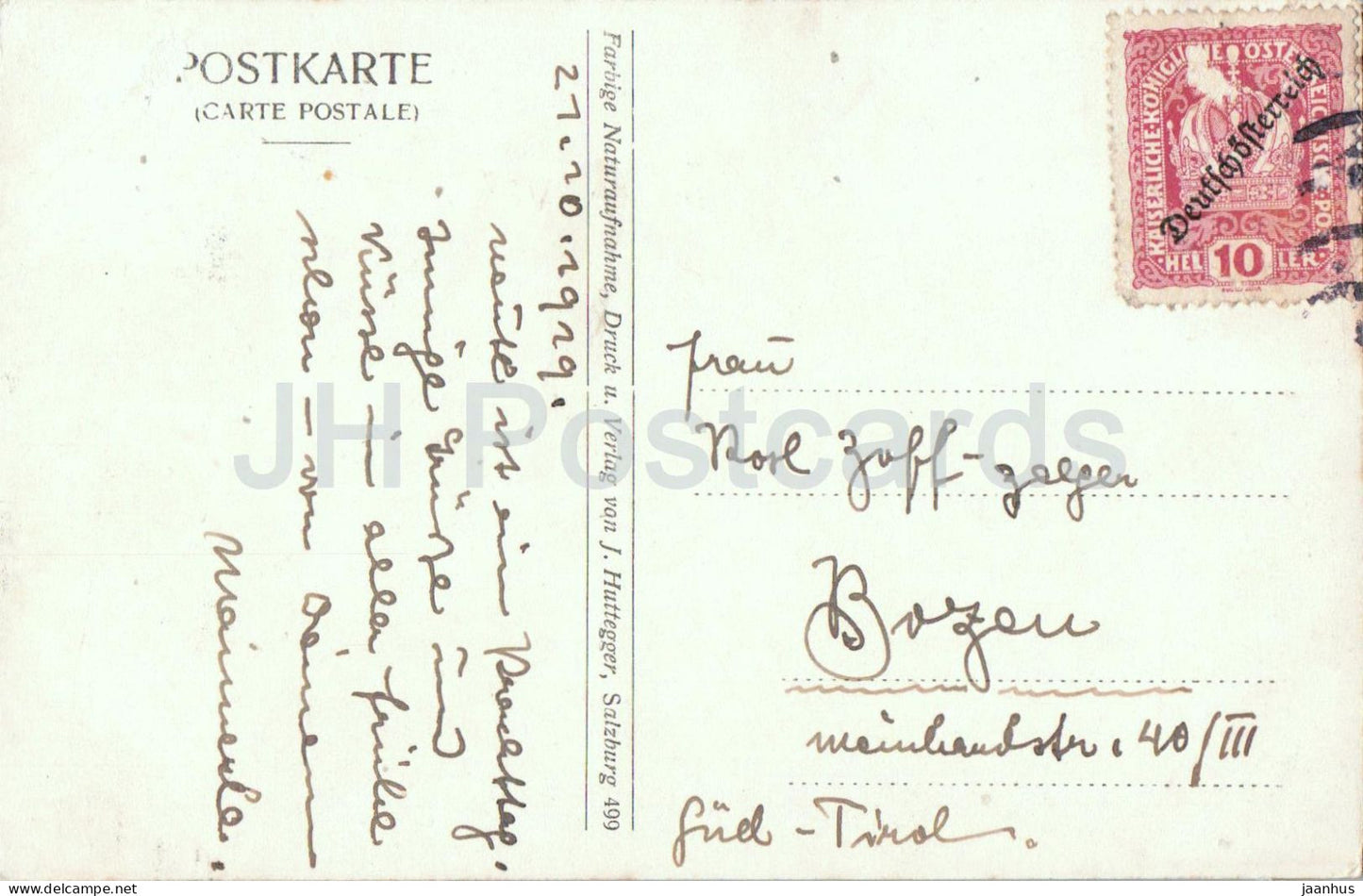 Salzburg - Festung Hohensalzburg - old postcard - 1919 - Austria - used