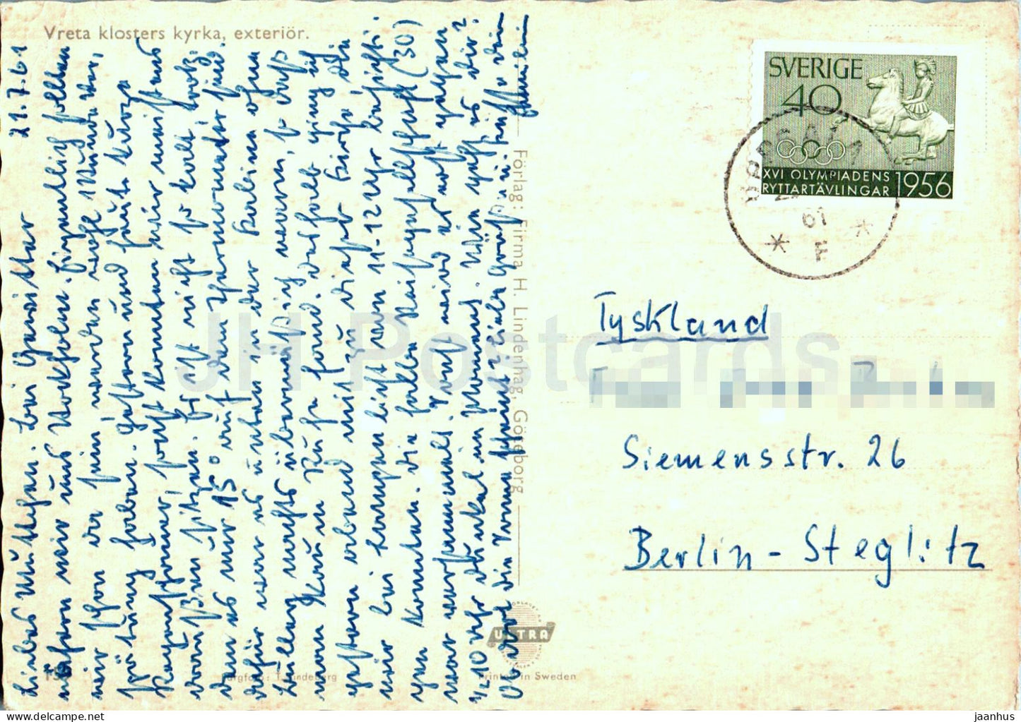 Vreta klosters Kyrka - exterior - church - 1961 - Sweden - used