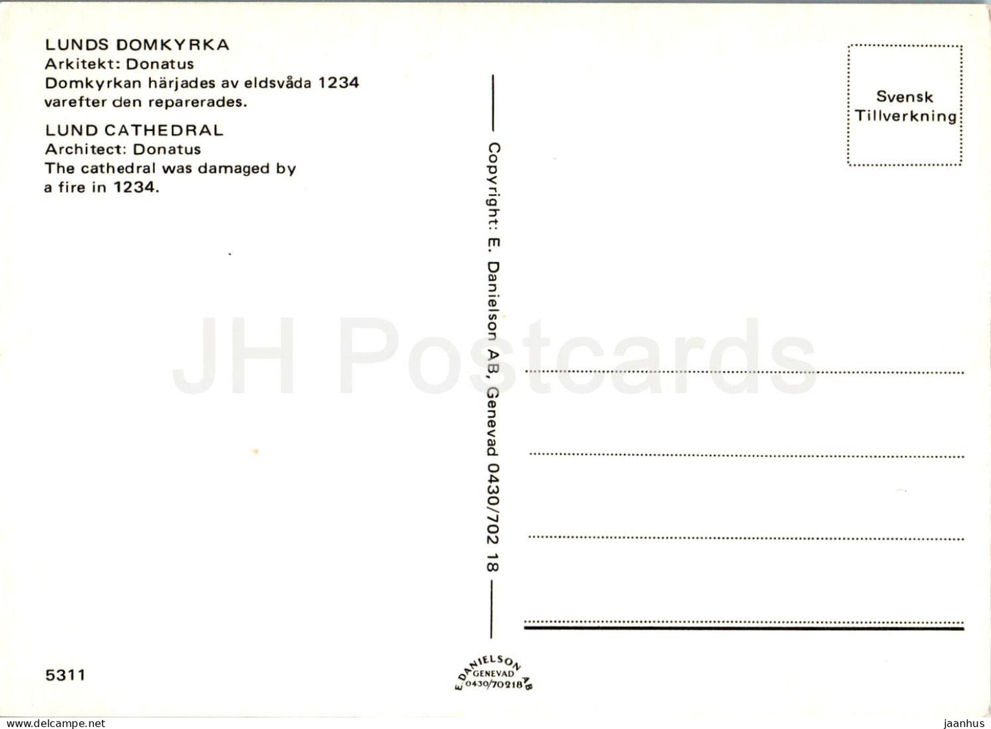 Halsning fran Lunds Domkyrka - Lund - cathédrale - multiview - 5311 - Suède - inutilisé