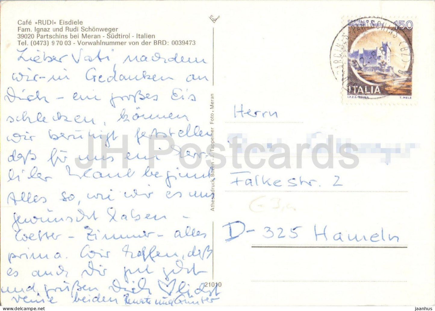 Cafe Rudi Eisdiele - Partschins bei Meran - Merano - restaurant - interior - exterior - 21010 - 1981 - Italy - used