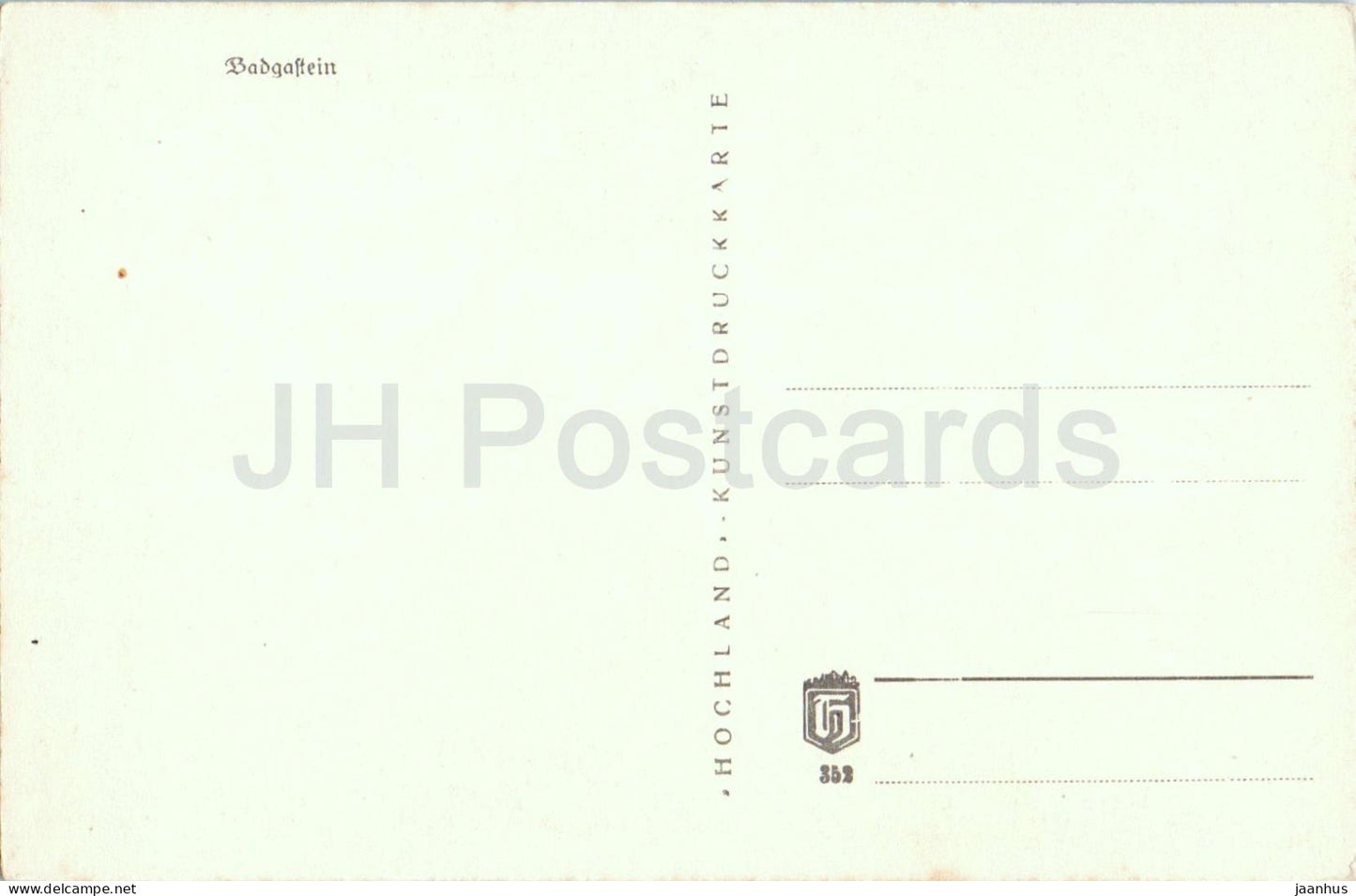 Bad Gastein - Stadtansicht mit Hotels - 352 - old postcard - Austria - unused