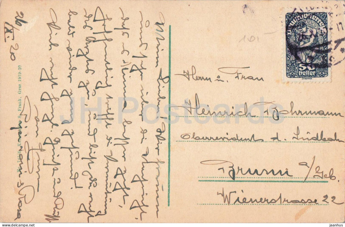 Salzburg vom Monchsberg - old postcard - 1920 - Austria - used