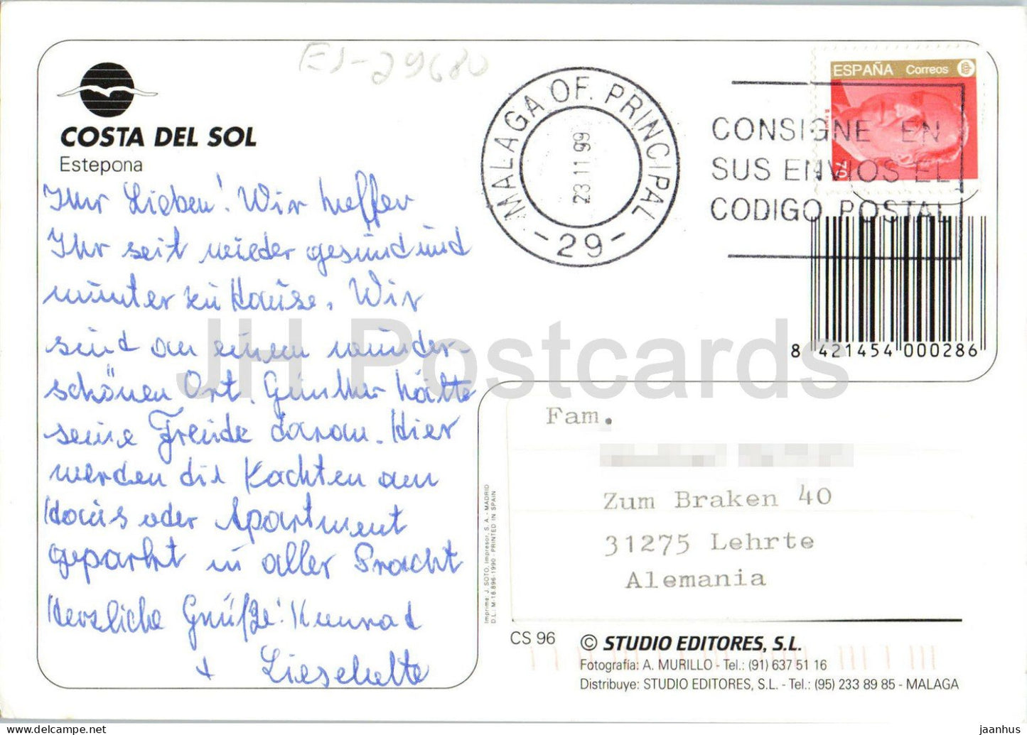 Costa del Sol Estepona - Yachthafen - Leuchtturm - Hafen - Boot - Yacht - CS 96 - 1999 - Spanien - gebraucht