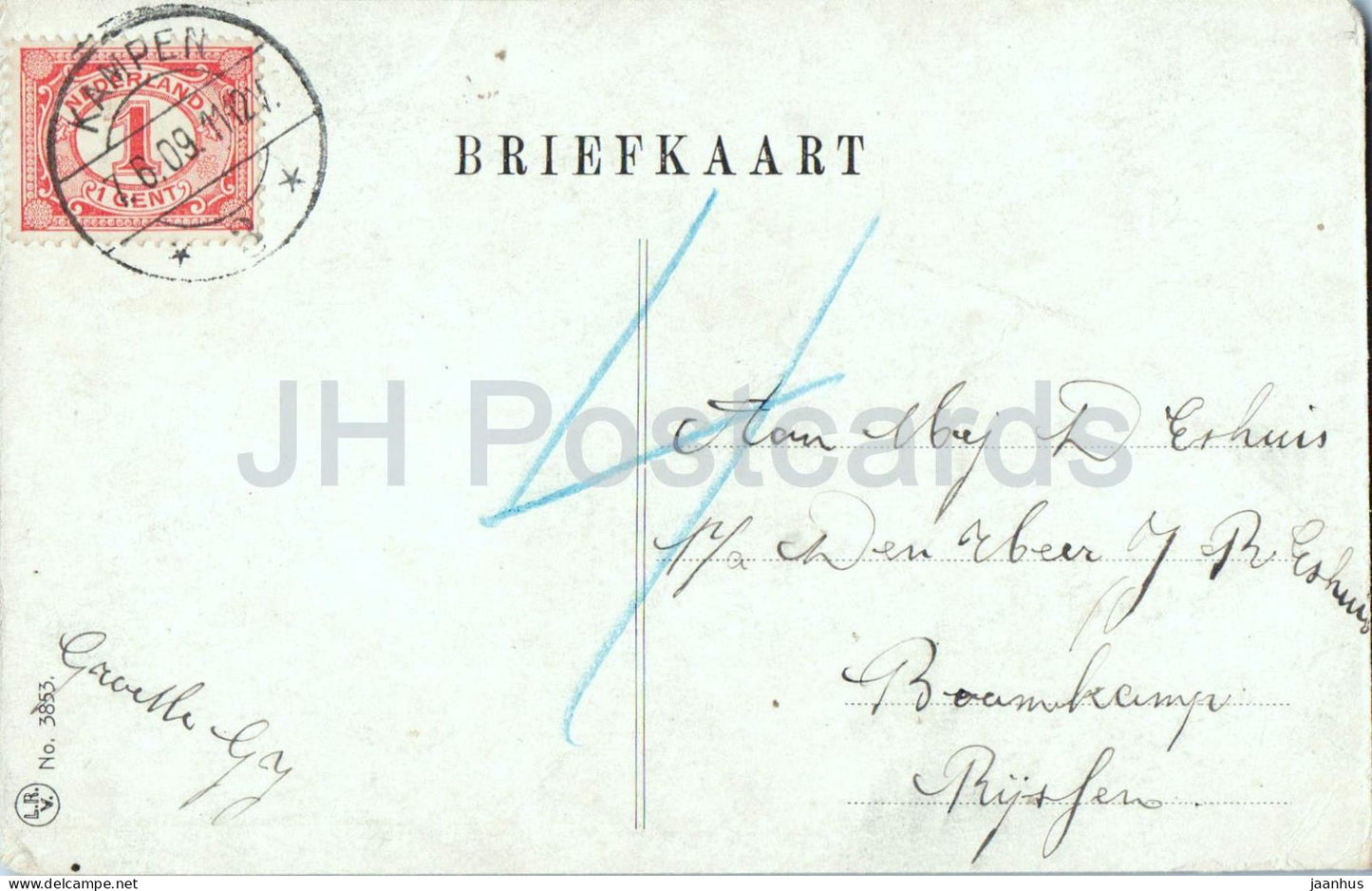 Plantsoen - Kampen - Stadtpark - 3853 - alte Postkarte - 1909 - Niederlande - gebraucht