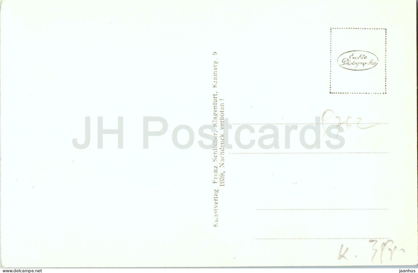 Panorama von Weissensee - lake - mountains - village - 1534 - old postcard - 1939 - Austria - unused