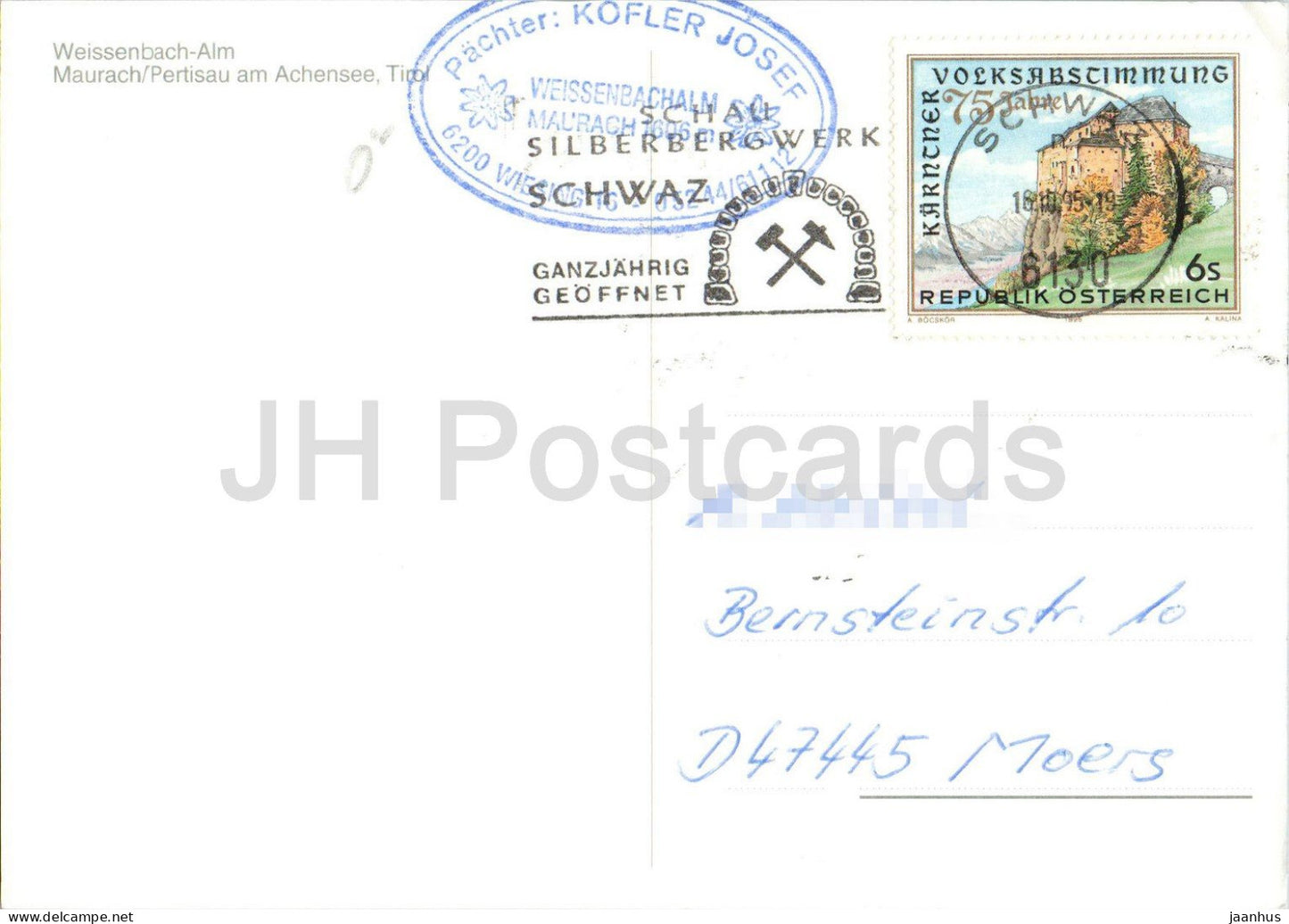 Weissenbach Alm 1606 m – Maurach Pertisau am Achensee – Tirol – Berghütte – Alpen – 1995 – Österreich – genutzt