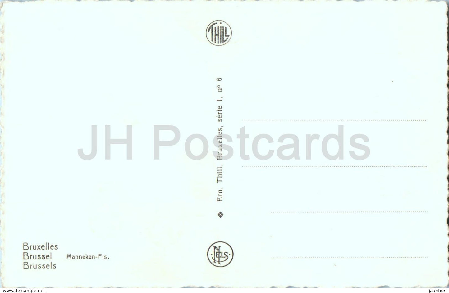 Brüssel - Manneken - Piss - 6 - alte Postkarte - Belgien - unbenutzt