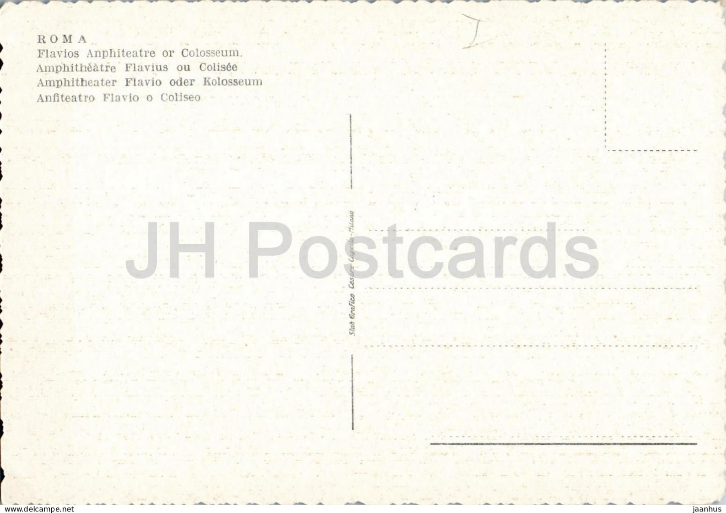 Roma - Rome - Il Colosseo - The Colosseum - Flavios Amphitheatre - ancient monument - old postcard - Italy - unused
