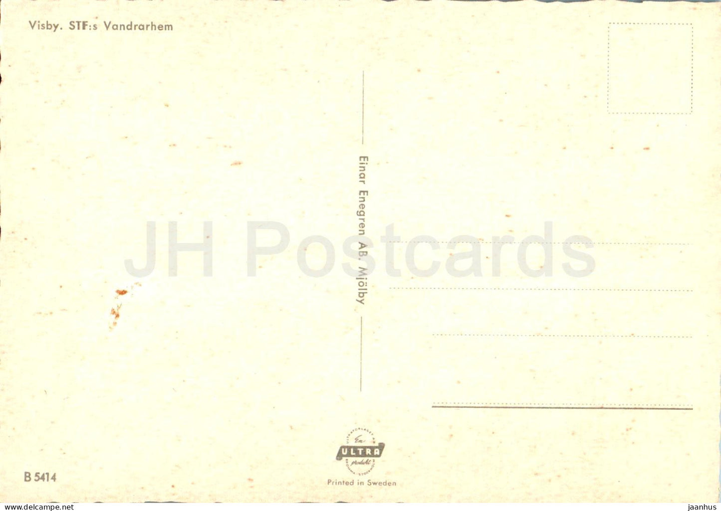 Visby - Vandrarhem - Gotland - 5414 - Suède - inutilisé