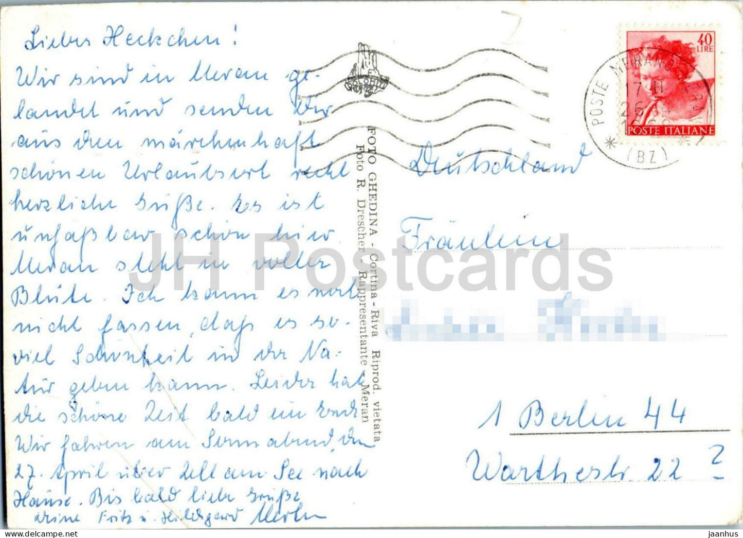 Meran - Gilfpromenade und Steinerner Steg - Merano Passeggiata Gilf e Ponte Romano - 100-29 - 1968 - Italien - gebraucht