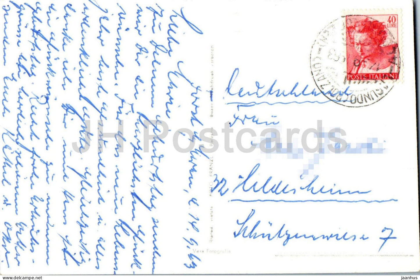 Merano m. 320 - Kurort Meran - alpine Stadt - Panorama - Alpen - Berge - 710-187 - 1963 - Italien - gebraucht