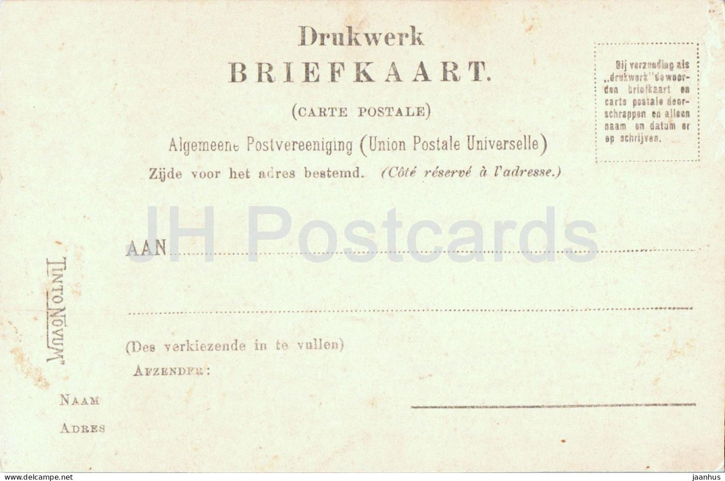 Zaandam - Czaar Peter Huisje - Maison de Pierre le Grand - musée - 12344 - carte postale ancienne - Pays-Bas - inutilisé