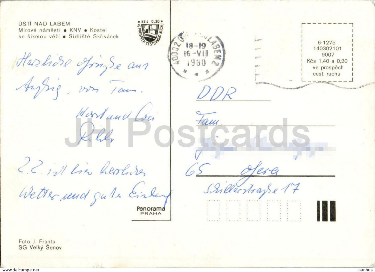 Usti nad Labem - Friedensplatz - Regionaler Nationalausschuss - Multiansicht - 1980 - Tschechische Republik - Tschechoslowakei - gebraucht