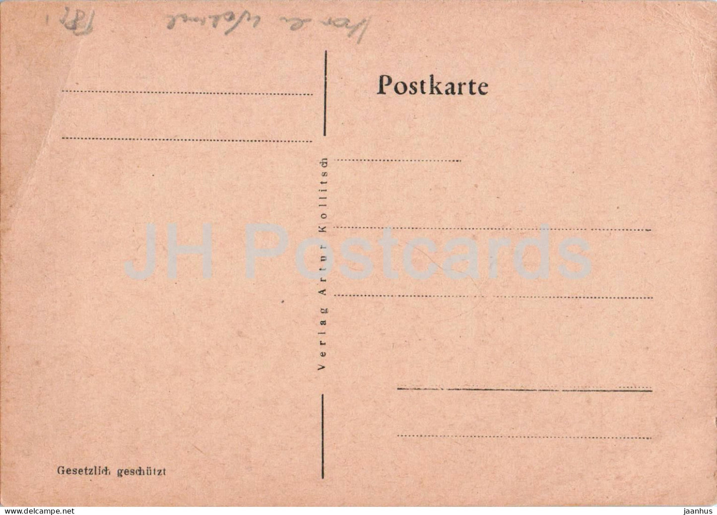 Vom Tal bis an die Gletscherwand - ton deutsches Lied im Karntnerland - song lyrics - old postcard - Austria - unused