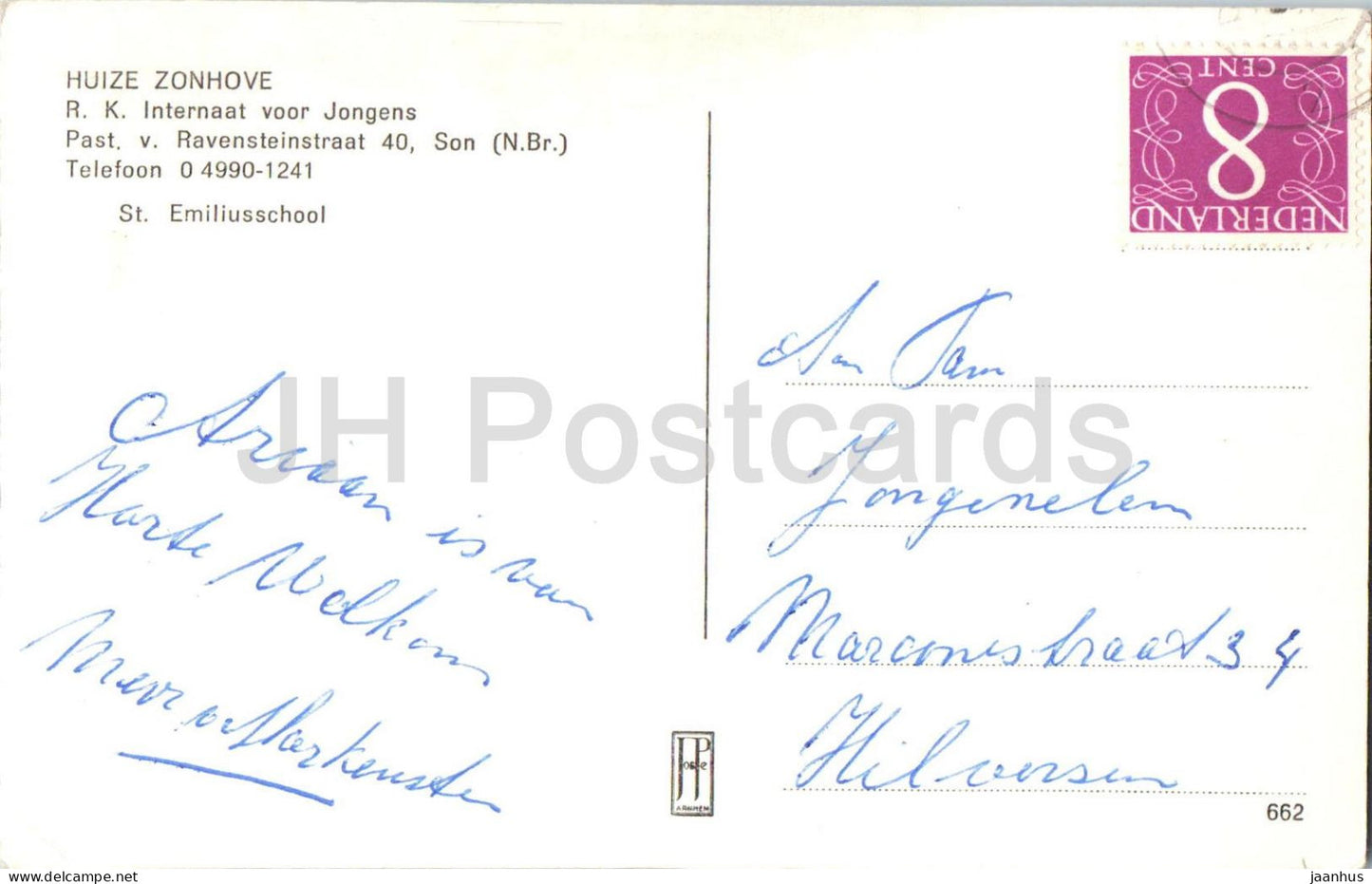 Huize Zonhove R. K. Internaat voor Jongens - Zonhove Haus - Kinderhof - 1960er Jahre - Niederlande - gebraucht