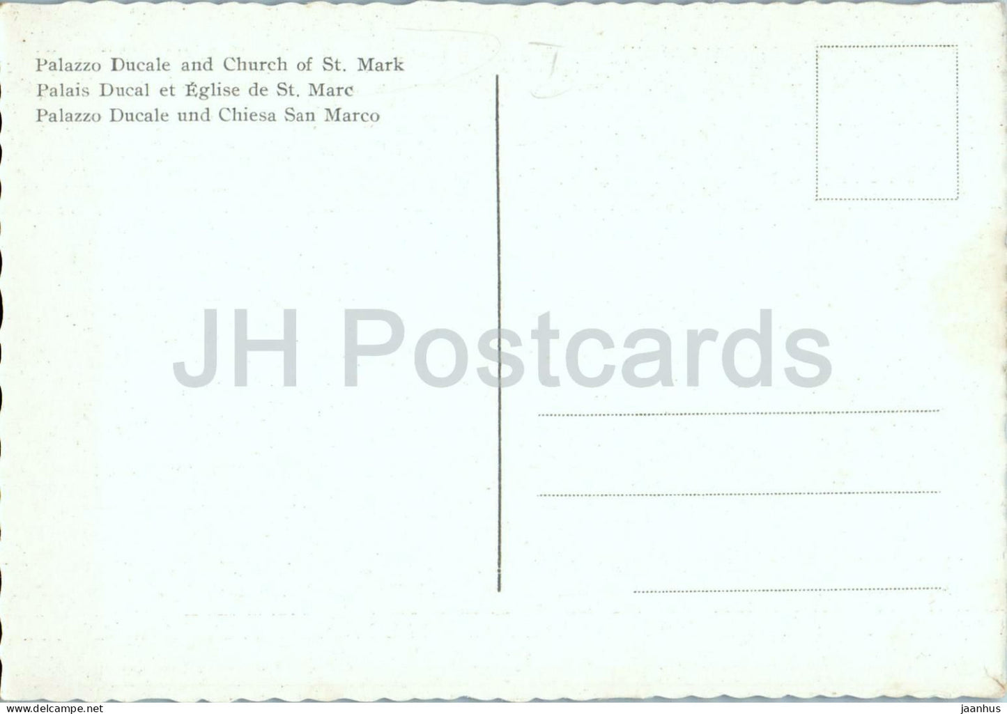 Venezia - Venedig Dogenpalast und Markusdom - alte Postkarte - Italien - unbenutzt