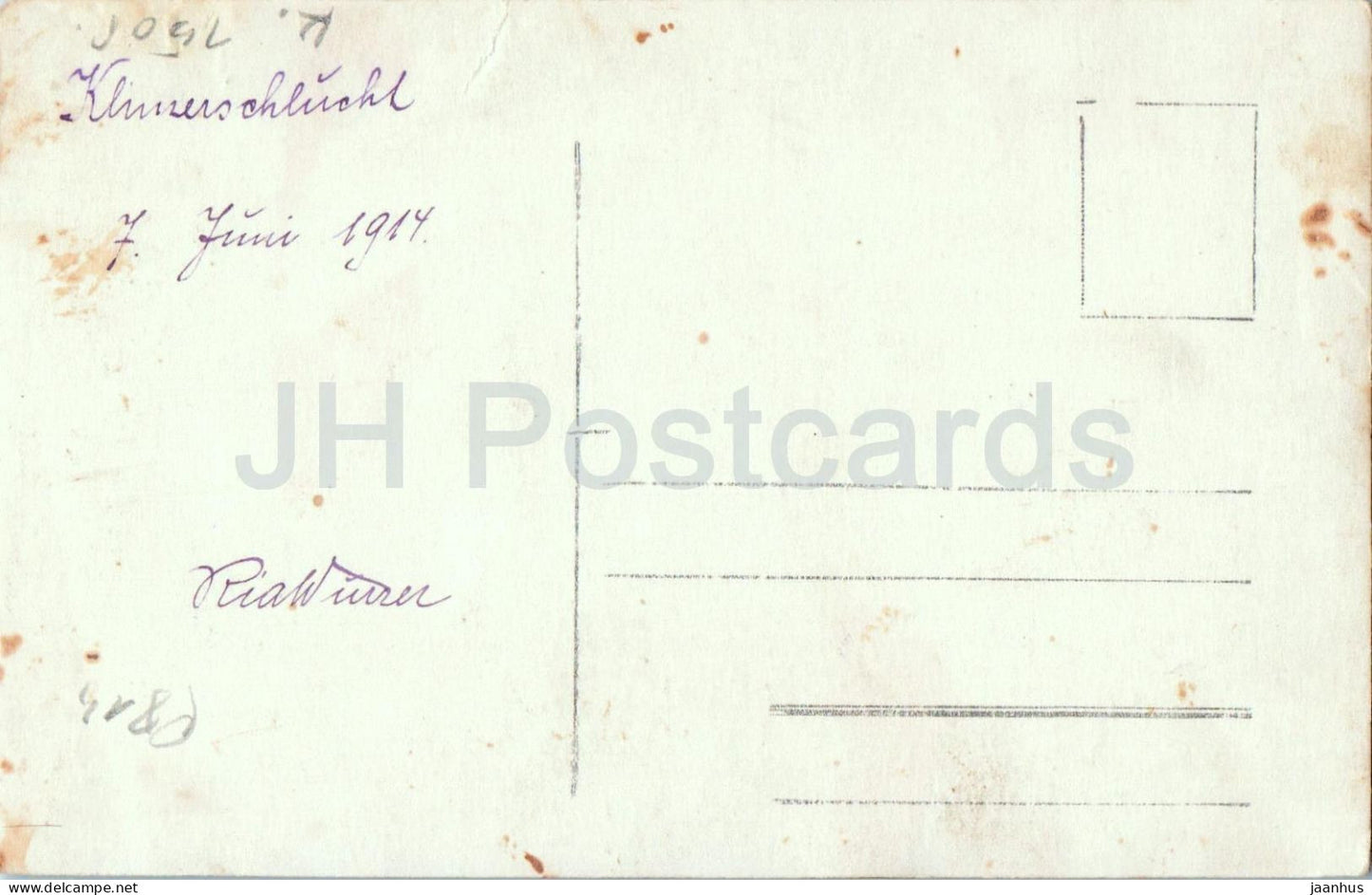 Klinzerschlucht - cascade - personnes - carte postale ancienne - 1914 - Autriche - utilisé