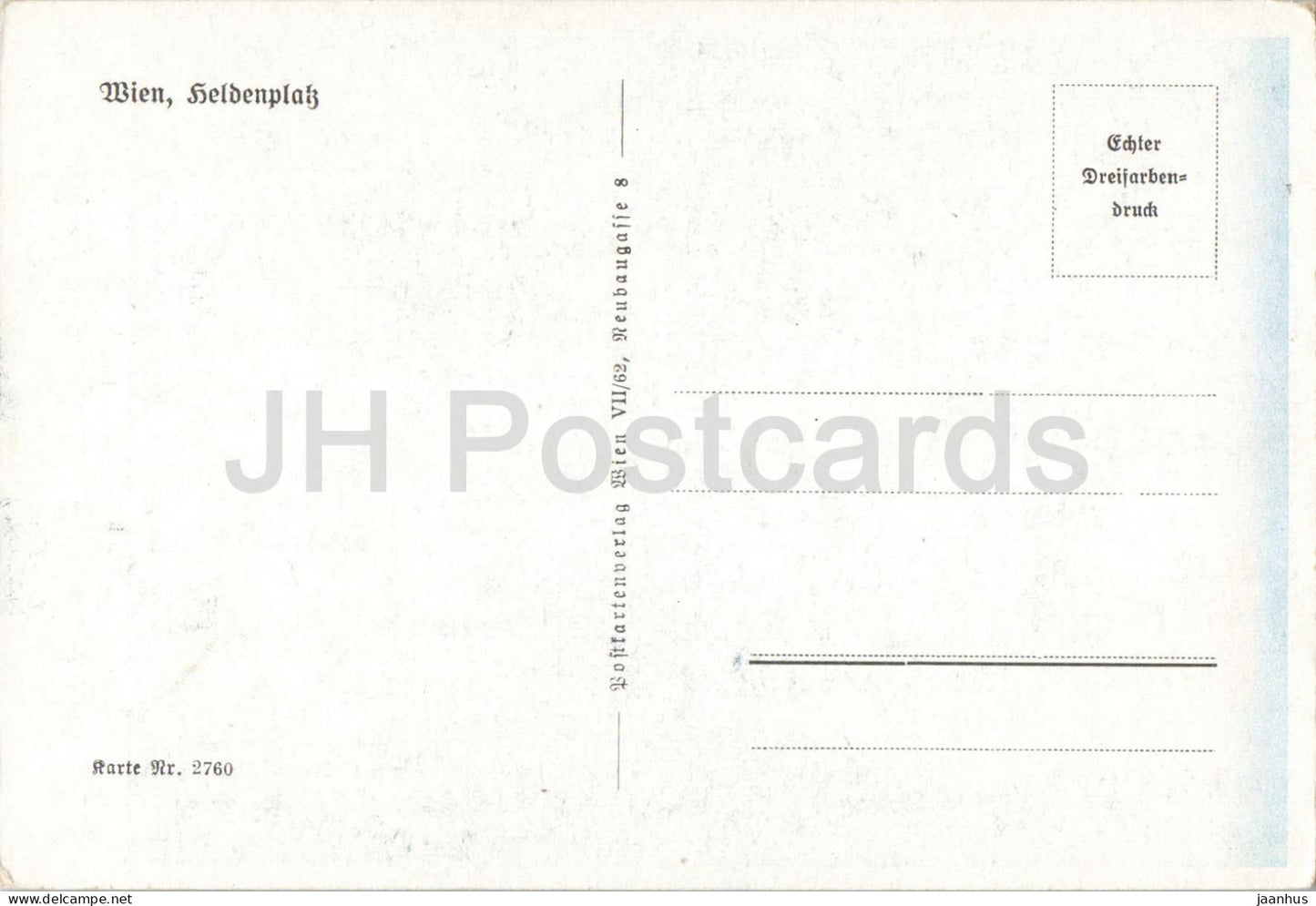 Wien - Vienna - Heldenplatz - Heroes’ Square - monunent - 2760 - old postcard - Austria - unused