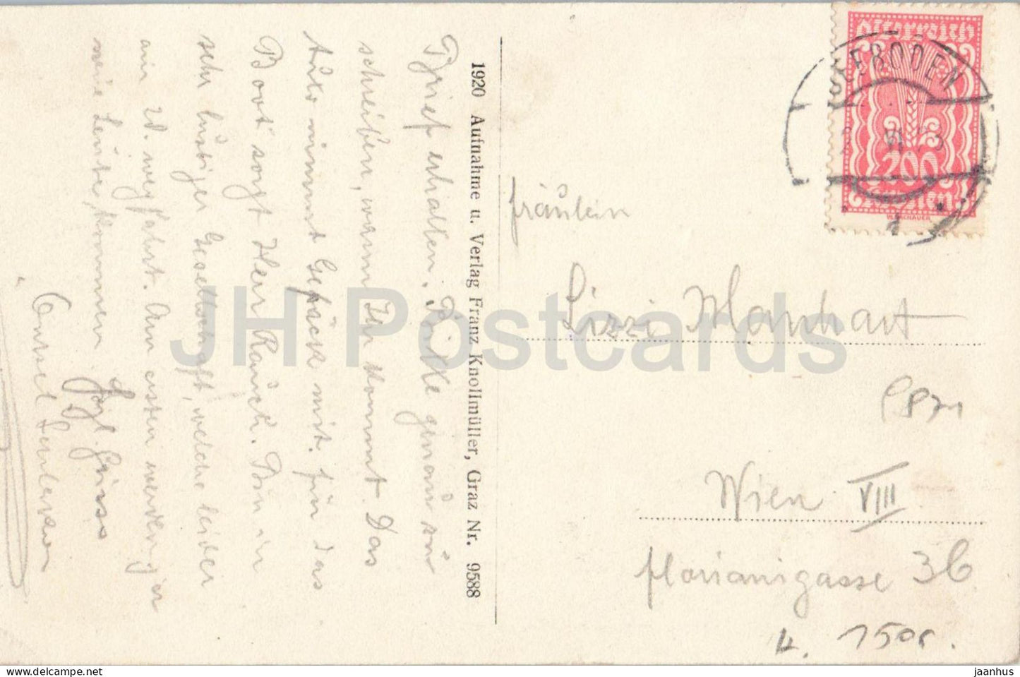 Seeboden am Millstattersee - Karnten - mountains - village - 9588 - old postcard - 1920 - Austria - used