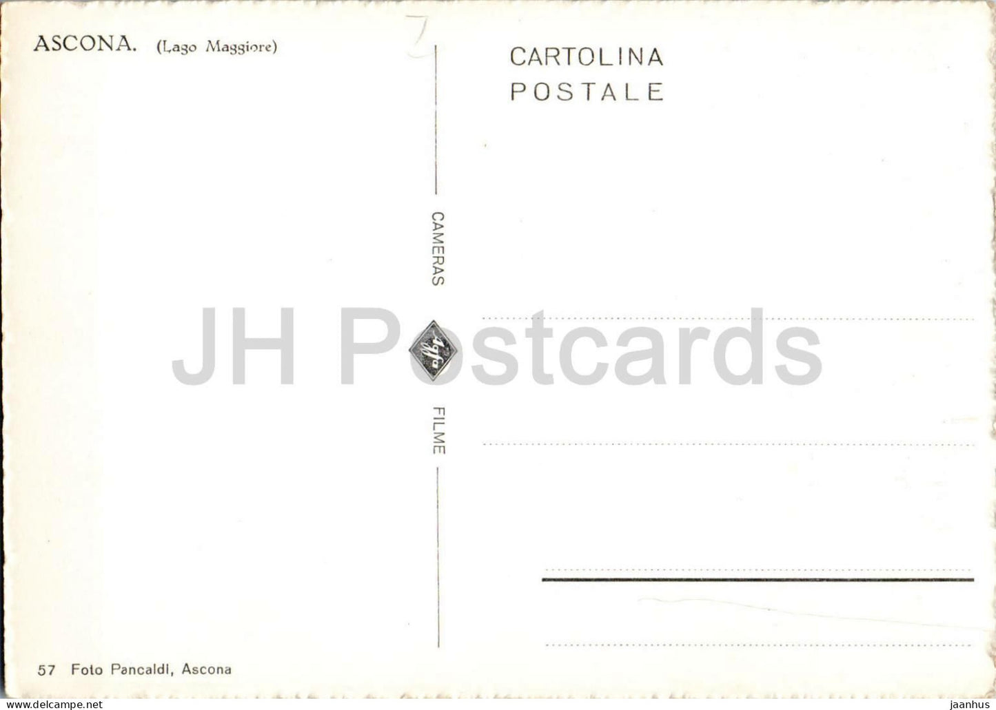 Ascona - Lago Maggiore - lake steamer - boat - Alps - mountains - Ticino - 57 - old postcard - Switzerland - unused