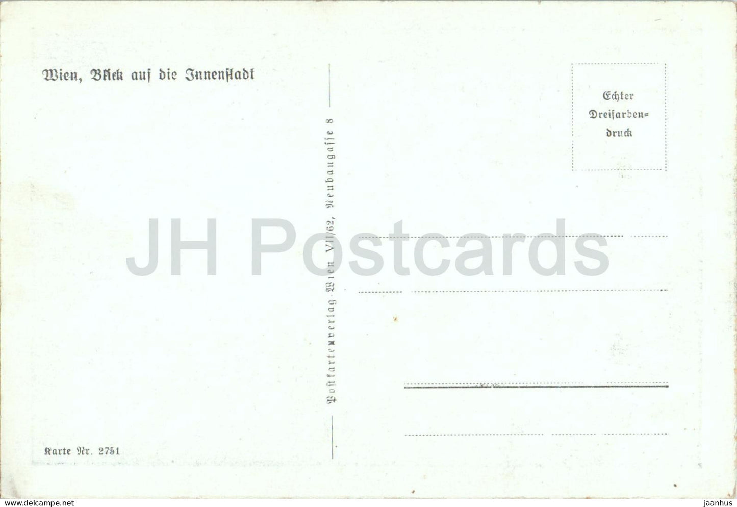 Wien - Vienna - Blick auf die Innenstadt - panorama - 2751 - old postcard - Austria - unused
