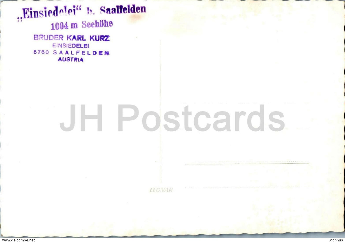 Einsiedelei b Saalfelden - chapel - religious building - mountains - old postcard - Austria - unused