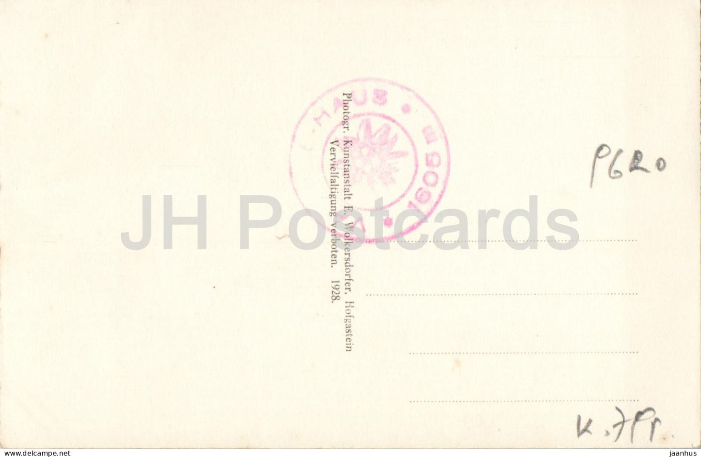 Nassfeld m. Schareck - mountains - waterfall - river - N 300 - old postcard - 1930s-1940s - Austria - used