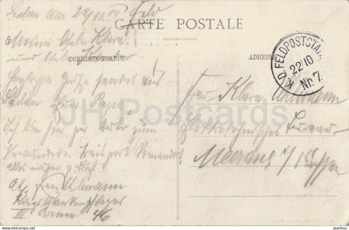 Sedan Donchery - Le Chateau de la Croix Piot - Schloss - Feldpost - alte Postkarte - 1914 - Frankreich - gebraucht