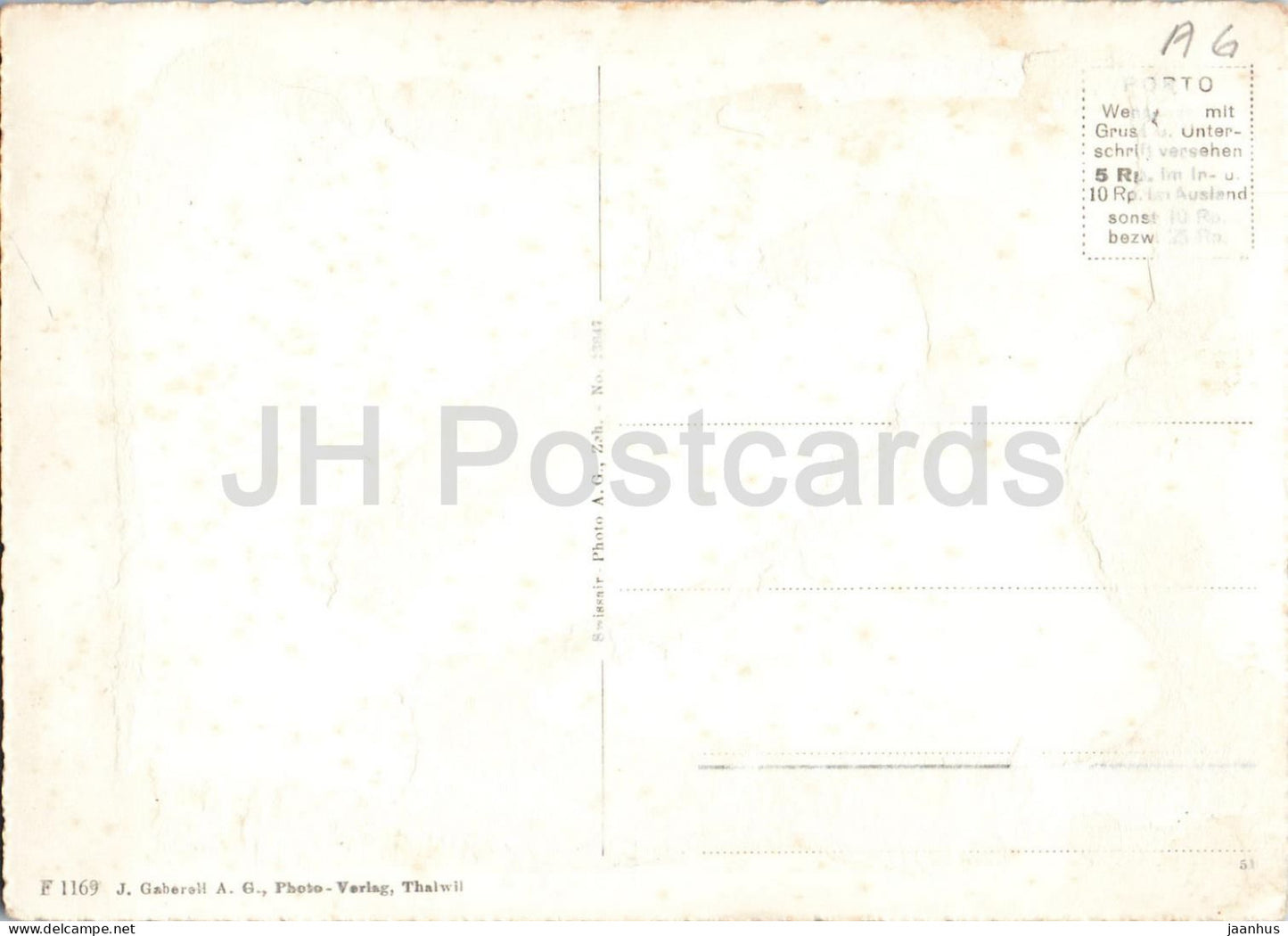 Oberwil Aargau Fluguafnahme - aerial view - village from air - old postcard - Switzerland - unused