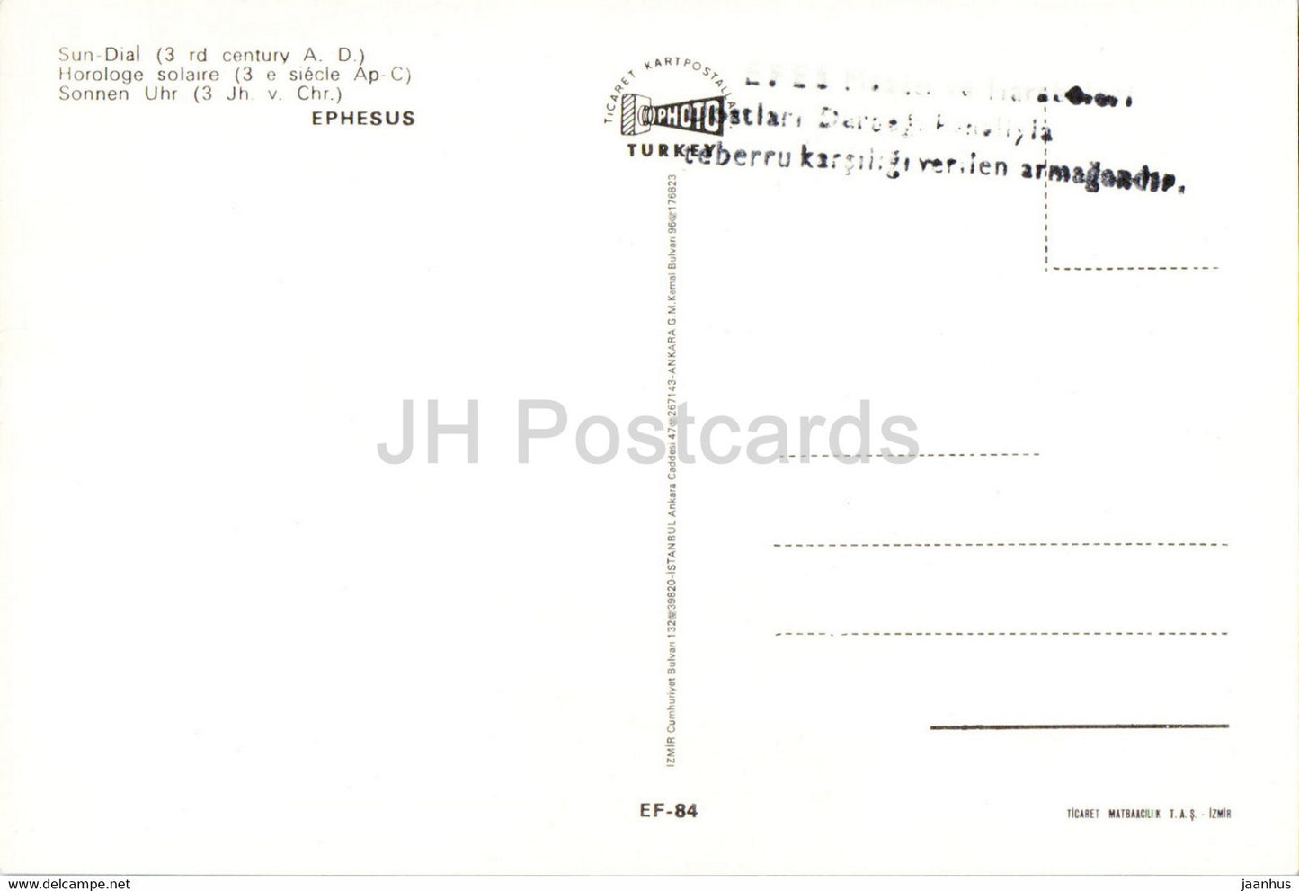 Ephèse - Cadran solaire - monde antique - Photo - Turquie - inutilisé