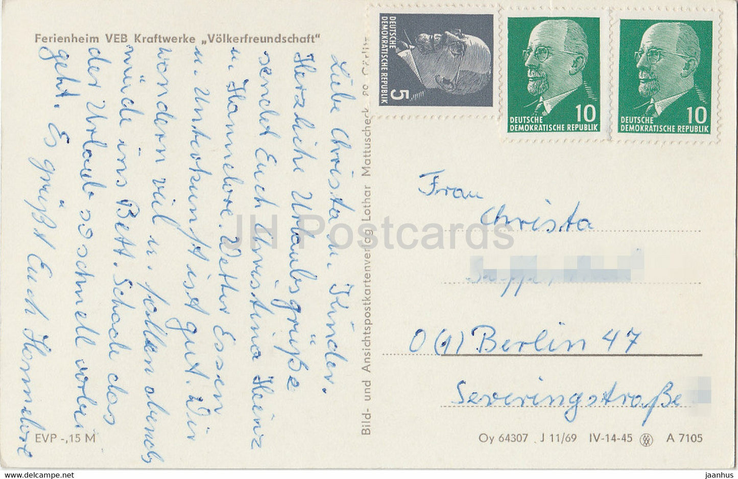 Kurort Oybin - Zittauer Gebirge - Ferienheim VEB Kraftwerke Volkerfreundschaft - Germany DDR - used