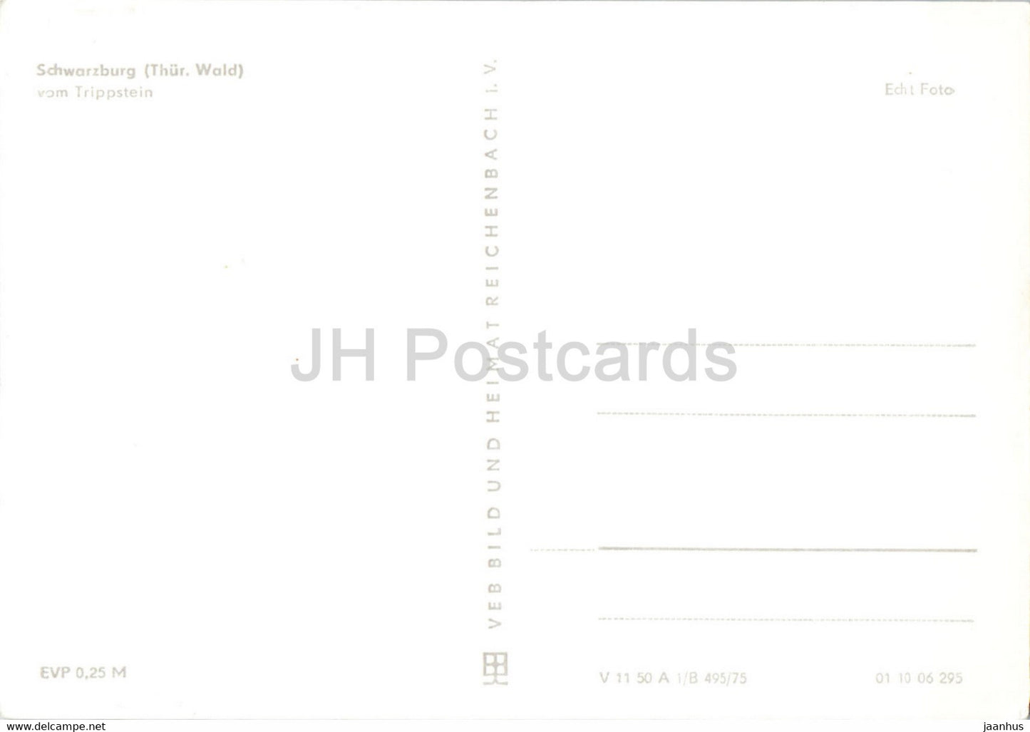 Schwarzburg vom Trippenstein - Germany DDR - unused