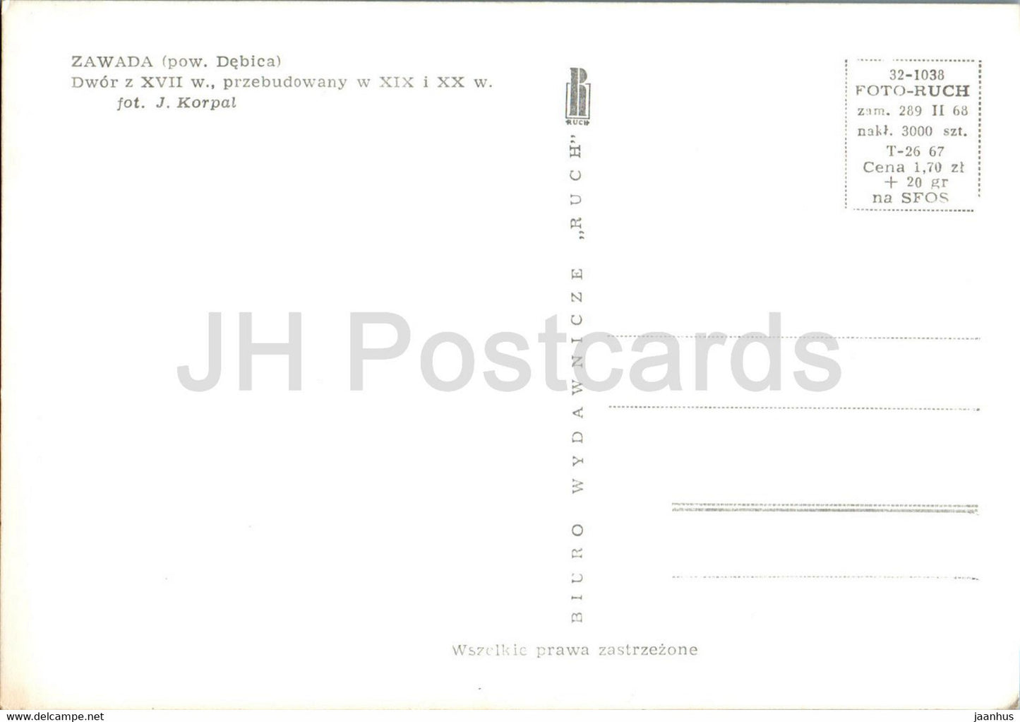 Zawada - Dwor - manor - 32-1038 - Poland - unused