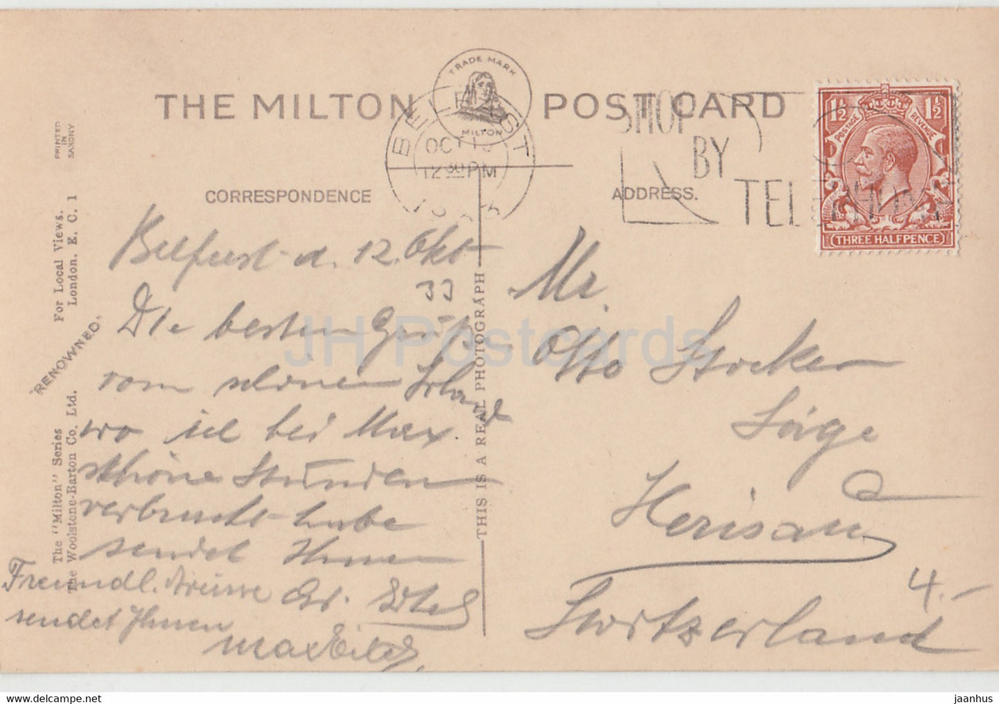 Belfast - Scottish Provident Buildings and Donegal Square West - old postcard - Northern Island - United Kingdom - used