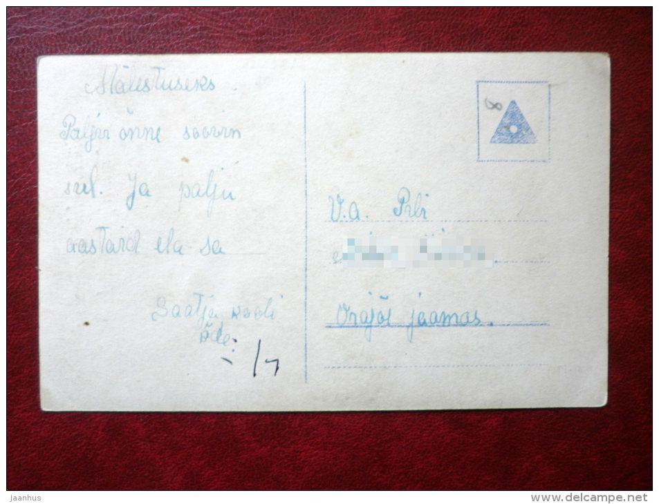 Birthday Greeting Card - man and woman - NPG 7593/4 - circulated in Estonia - used - JH Postcards