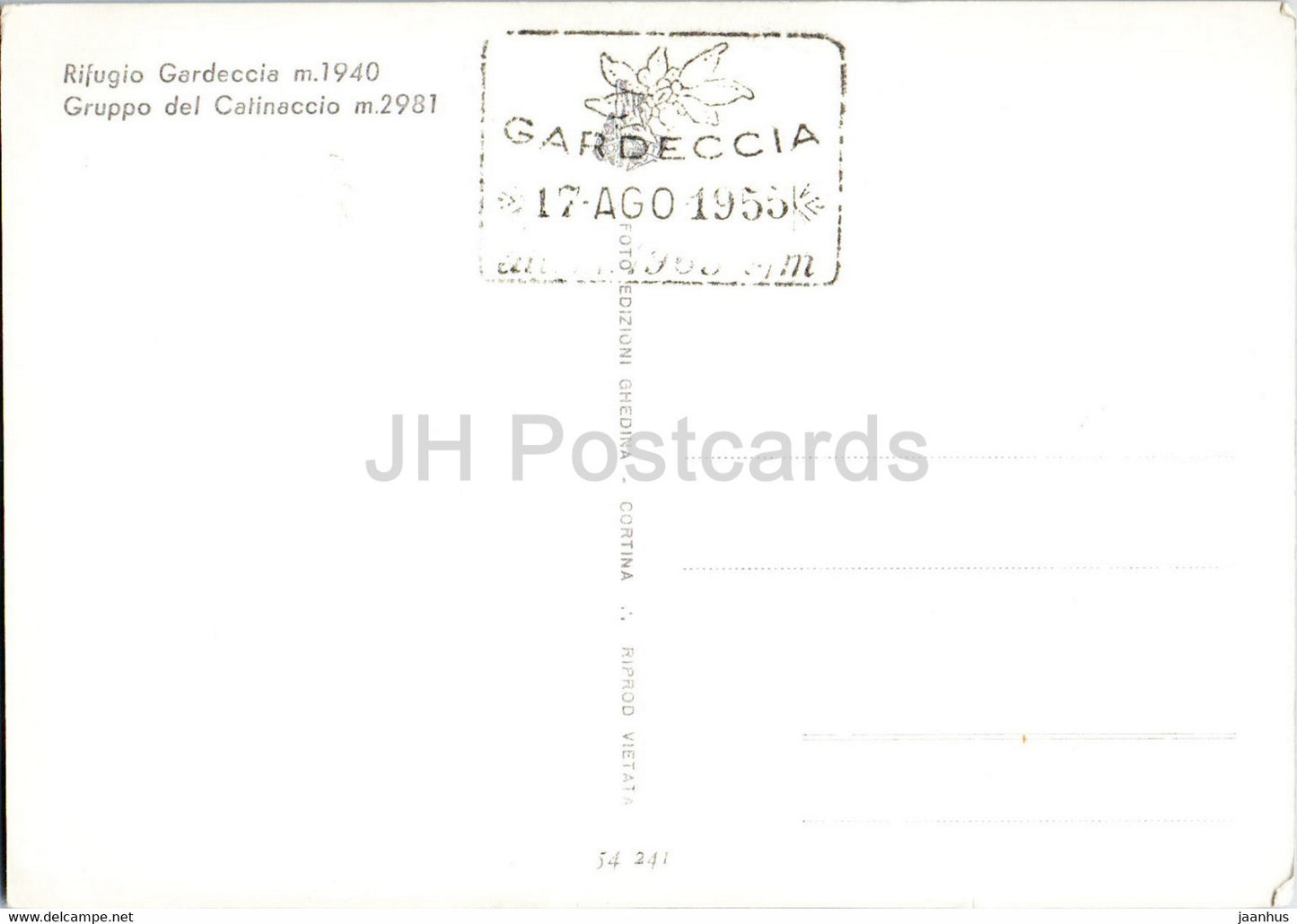 Rifugio Gardeccia - Gruppo del Catinaccio - old postcard - Italy - unused