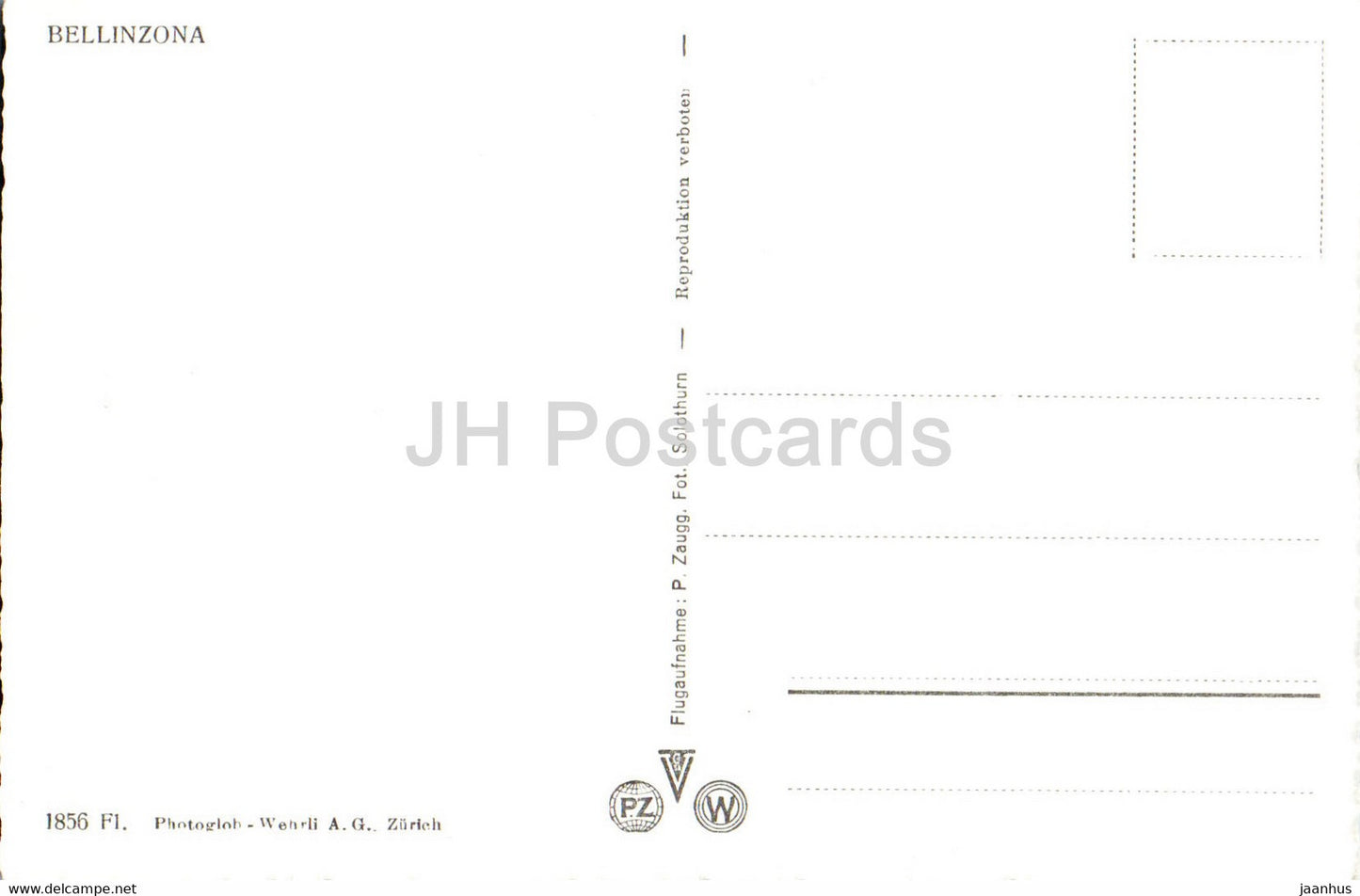 Bellinzona - 1856 - old postcard - Switzerland - unused