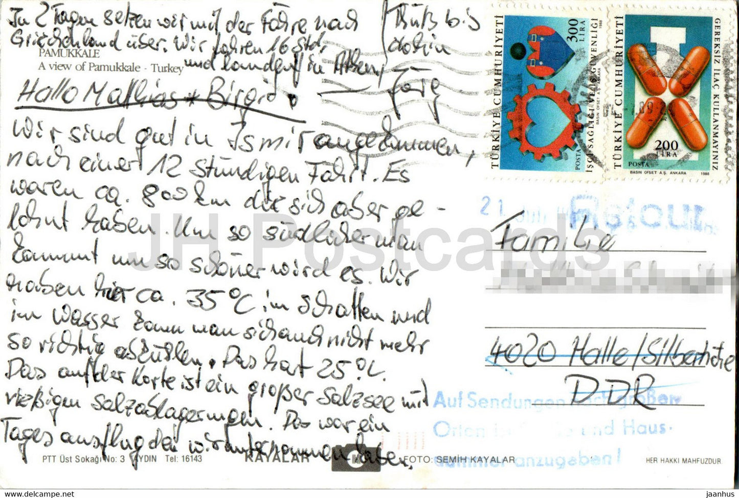 Pamukkale - A view - 1989 - Turkey - used