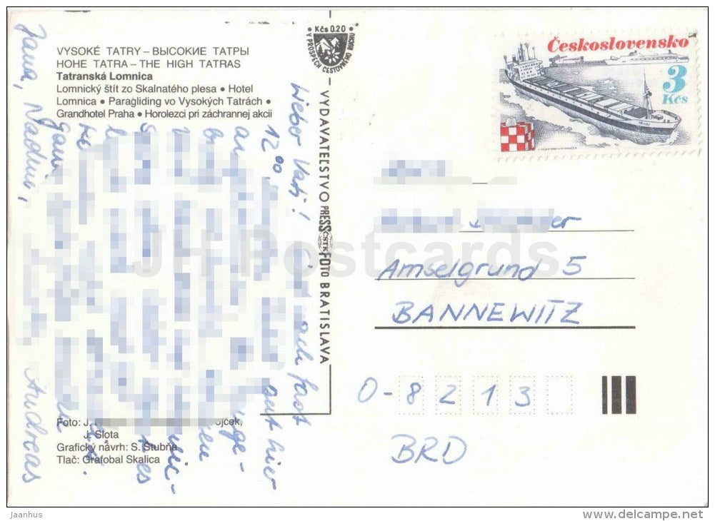 Frantiskovy Lazne - spa - Outdoor Theatre - restaurant Amerika - Czechoslovakia - Czech - unused - JH Postcards