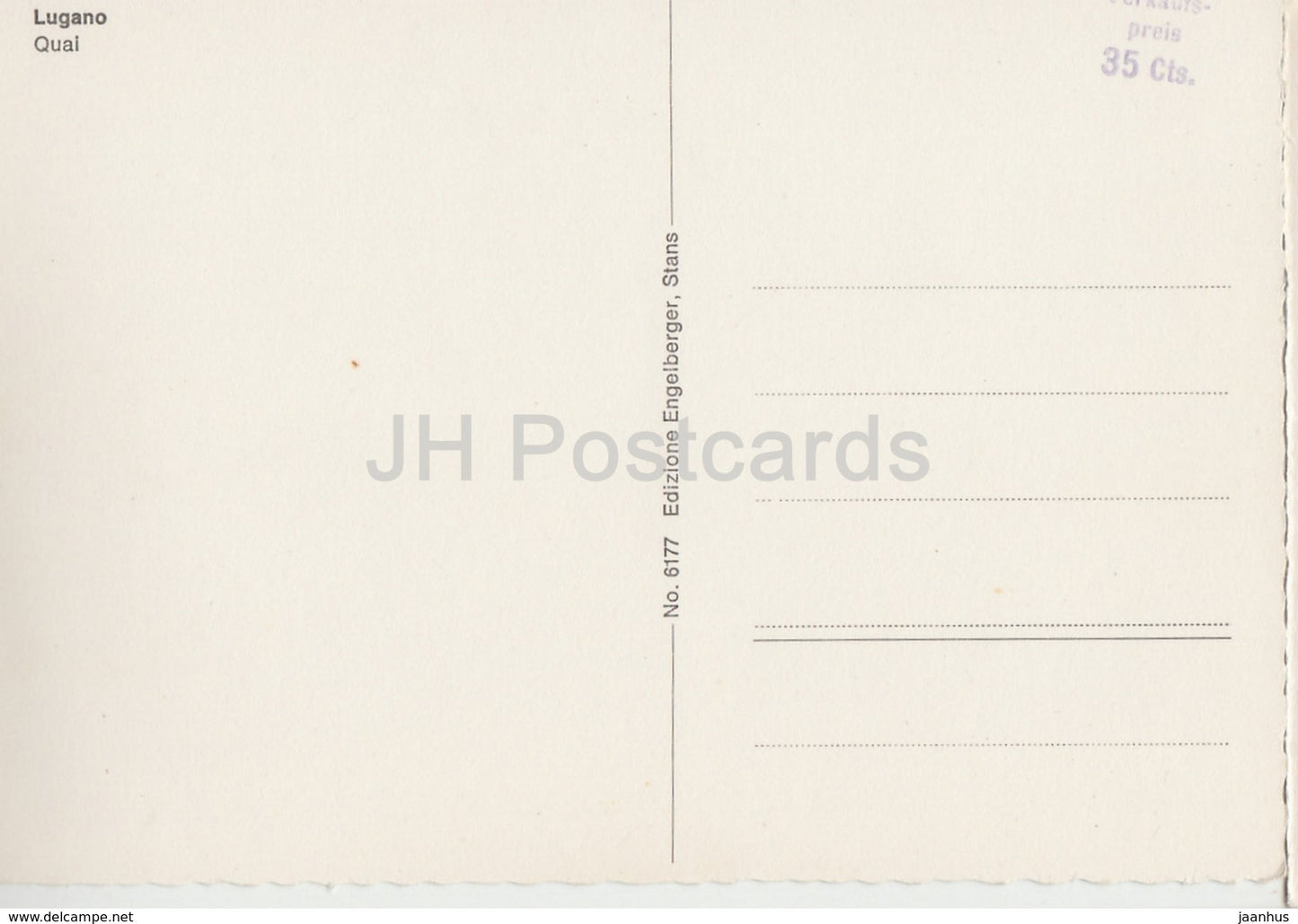 Lugano - Quai - bateau à passagers - 6177 - Suisse - inutilisé