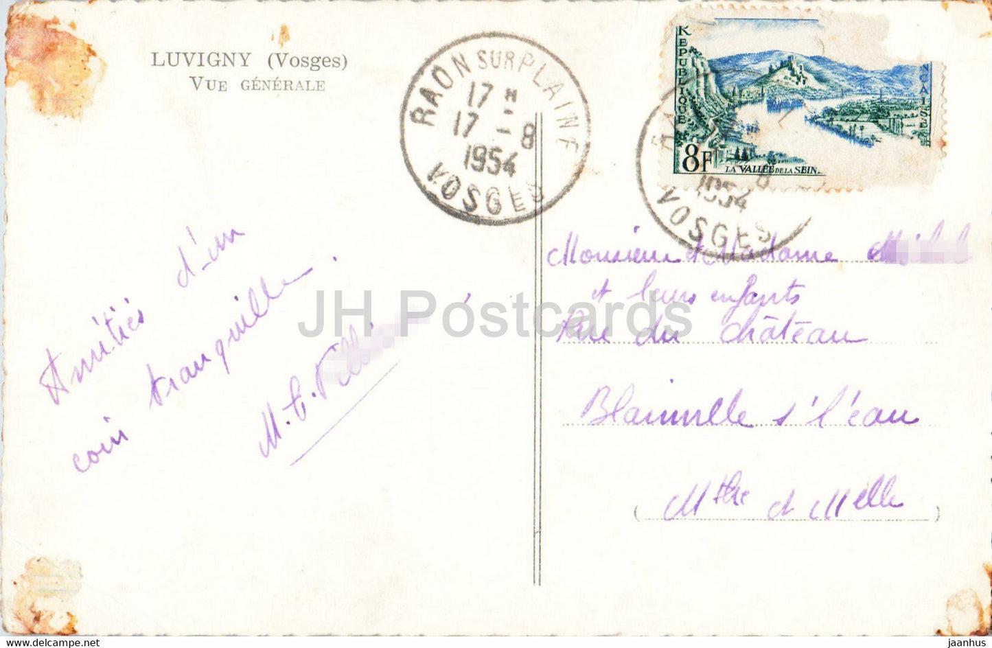 Luvigny - Vue Generale - old postcard - 1954 - France - used