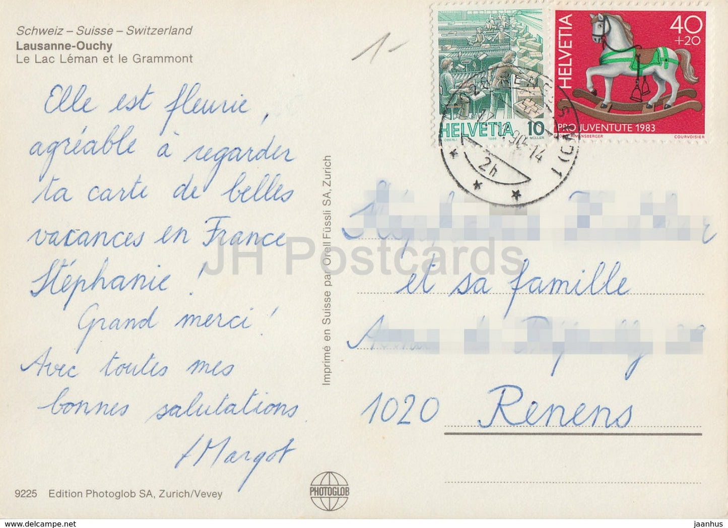 Lausanne Ouchy - Le Lac Leman et le Grammont - ship - 1990 - Switzerland - used