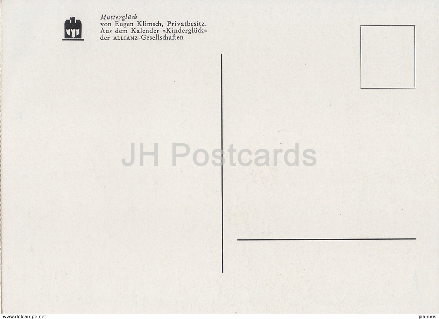 peinture d'Eugen Klimsch - Muttergluck - Le bonheur de la mère - enfants - bébé - chat - Art allemand - Allemagne - inutilisé