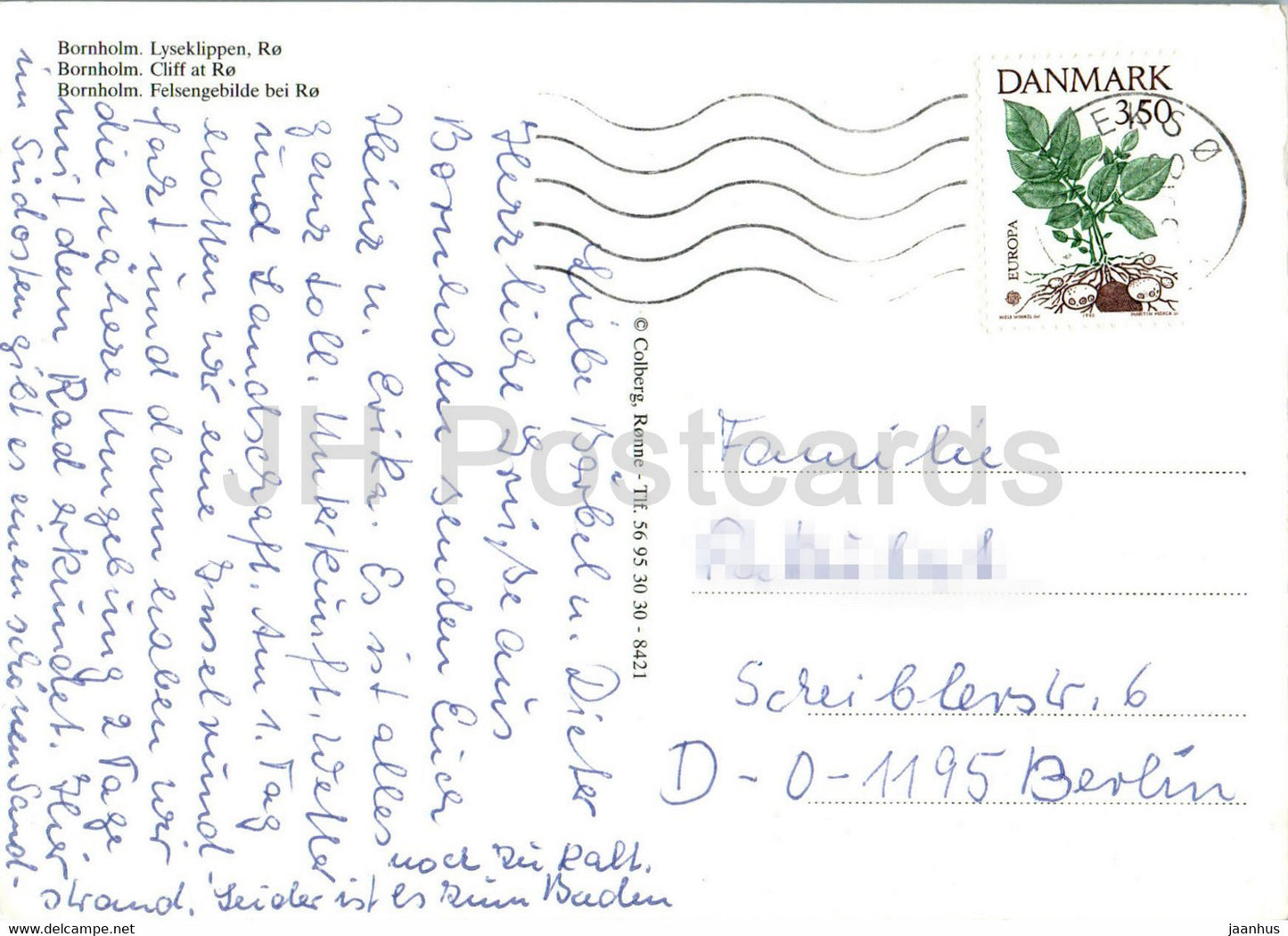 Bornholm - Lyseklippen - Ro - Cliff at Ro - Denmark - used